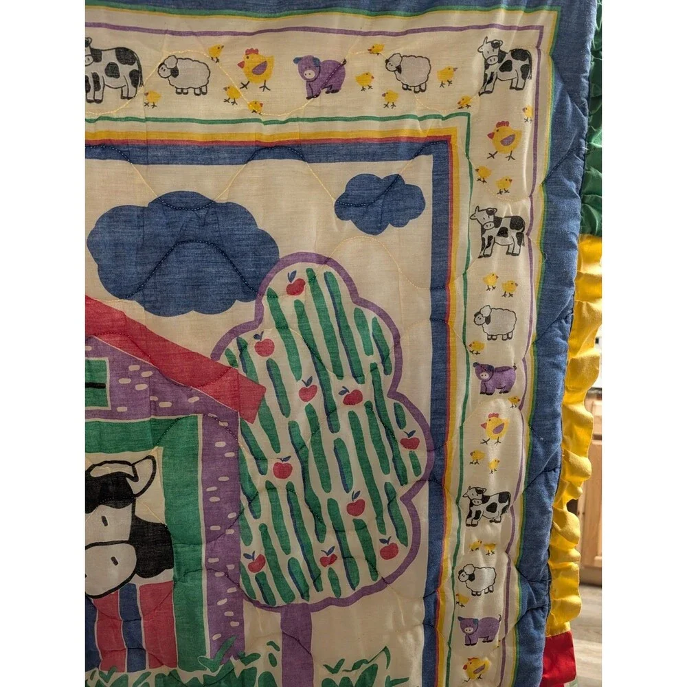 Barnyard Friend Quilt - On The Farm- Old Macdonald - Farm Blanket